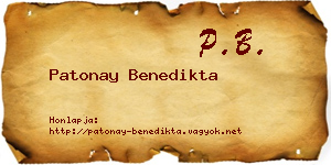 Patonay Benedikta névjegykártya